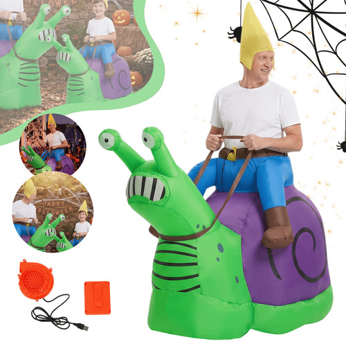 Aufblasbares snail kostüm - on,