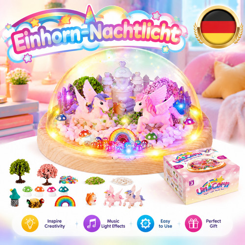 Nachtlicht einhorn bastelset - einhorn,