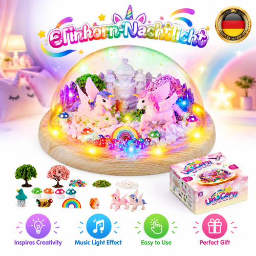 Nachtlicht einhorn rosa diy - rosa,